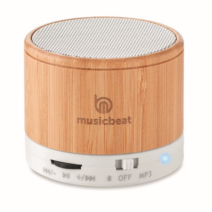 Boxa portabila bluetooth bambus "Round Bamboo"