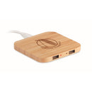 Incarcator wireless din bambus "Cuadro"