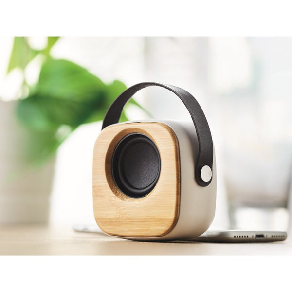 Boxa portabila bluetooth de 3W cu fata de bambus "Ohio Sound"