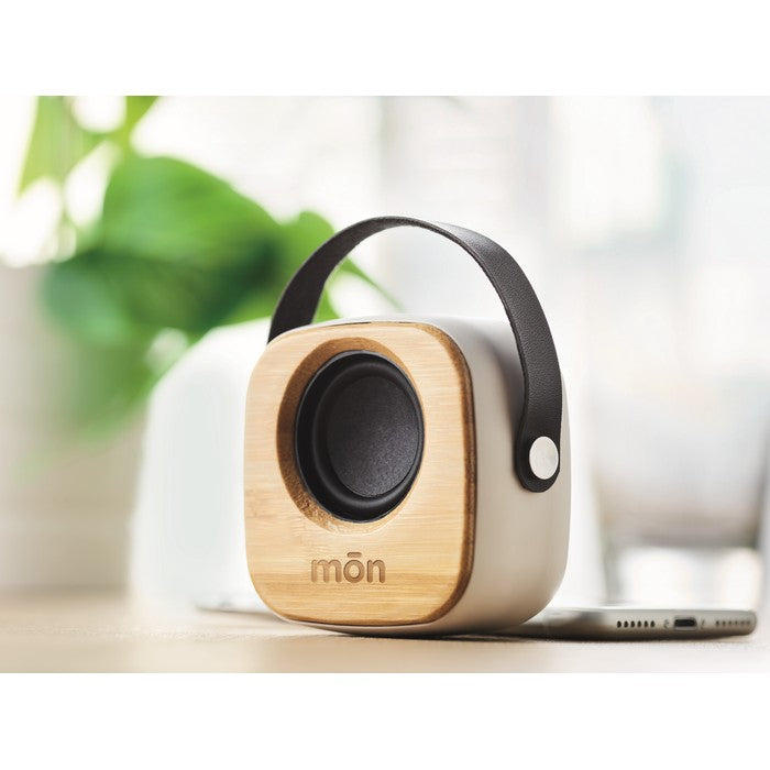 Boxa portabila bluetooth de 3W cu fata de bambus "Ohio Sound"