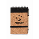 Blocnotes ~A6 14 x 9 x 0,7 cm, coperta pluta, pix. "Sonoracork"