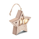 Stea decorativă din MDF cu lumină și ornamente de Crăciun STARLIGHT
