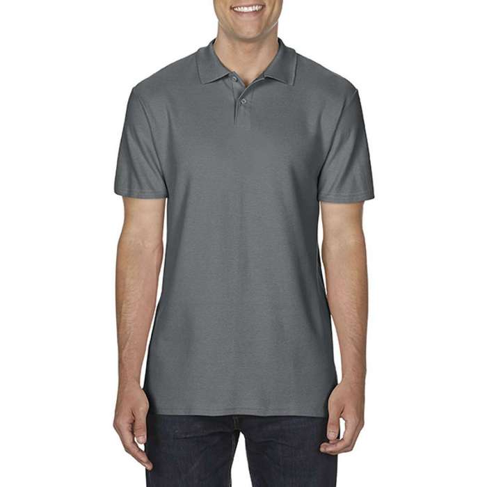 TRICOU POLO BARBATESC Gildan Softstyle® Double Pique GI64800, Promo Back to School, imprimat policormie ecuson fata inclus in pret*