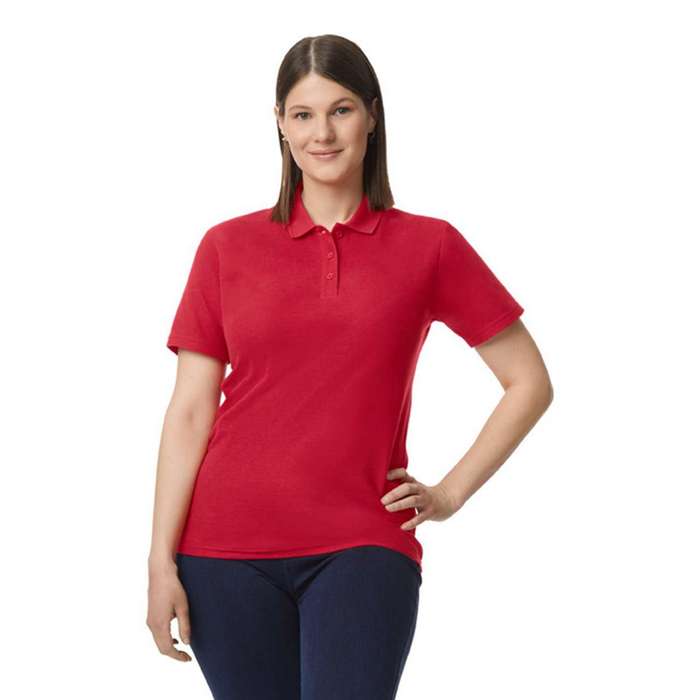 TRICOU POLO BARBATESC Gildan Softstyle® Double Pique GI64800, Promo Back to School, imprimat policormie ecuson fata inclus in pret*