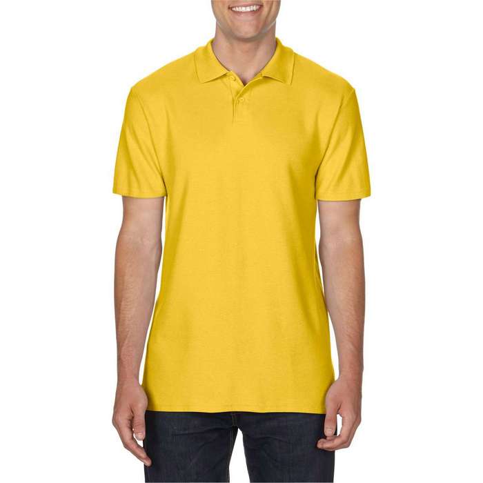 TRICOU POLO BARBATESC Gildan Softstyle® Double Pique GI64800, Promo Back to School, imprimat policormie ecuson fata inclus in pret*