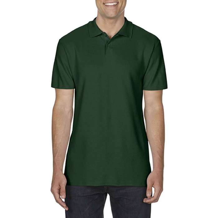 TRICOU POLO BARBATESC Gildan Softstyle® Double Pique GI64800, Promo Back to School, imprimat policormie ecuson fata inclus in pret*