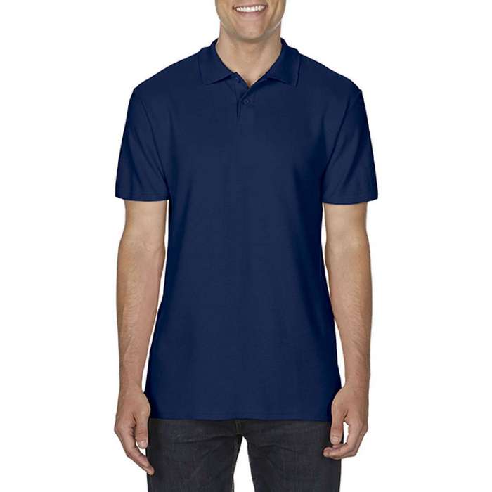 TRICOU POLO BARBATESC Gildan Softstyle® Double Pique GI64800, Promo Back to School, imprimat policormie ecuson fata inclus in pret*