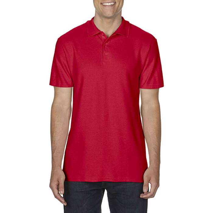 TRICOU POLO BARBATESC Gildan Softstyle® Double Pique GI64800, Promo Back to School, imprimat policormie ecuson fata inclus in pret*
