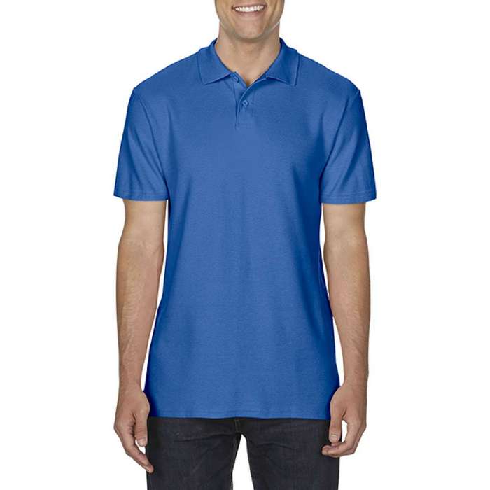 TRICOU POLO BARBATESC Gildan Softstyle® Double Pique GI64800, Promo Back to School, imprimat policormie ecuson fata inclus in pret*