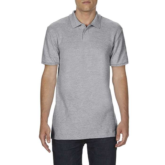 TRICOU POLO BARBATESC Gildan Softstyle® Double Pique GI64800, Promo Back to School, imprimat policormie ecuson fata inclus in pret*