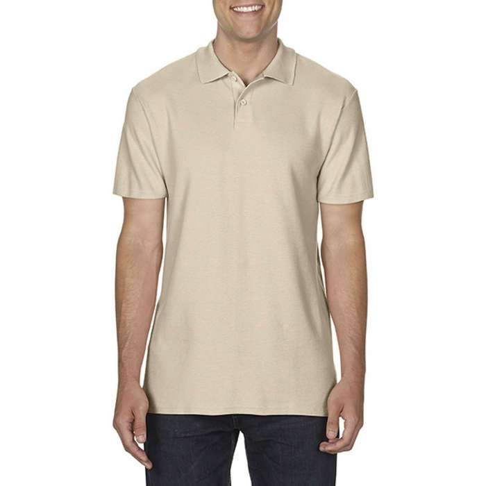 TRICOU POLO BARBATESC Gildan Softstyle® Double Pique GI64800, Promo Back to School, imprimat policormie ecuson fata inclus in pret*