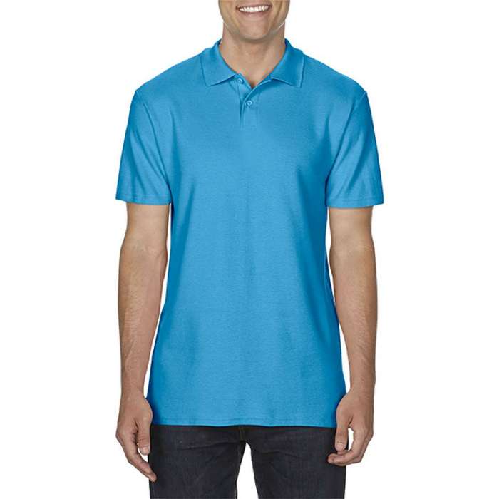 TRICOU POLO BARBATESC Gildan Softstyle® Double Pique GI64800, Promo Back to School, imprimat policormie ecuson fata inclus in pret*