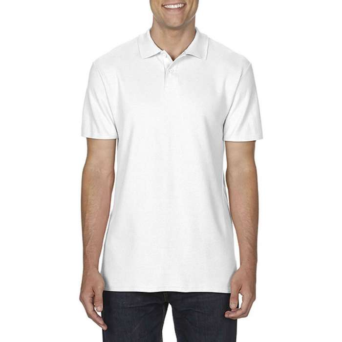 TRICOU POLO BARBATESC Gildan Softstyle® Double Pique GI64800, Promo Back to School, imprimat policormie ecuson fata inclus in pret*