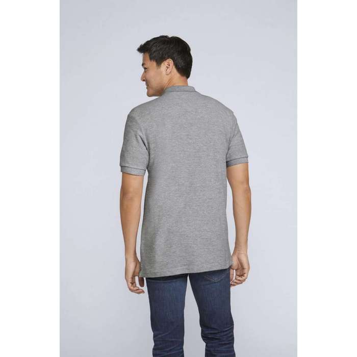 TRICOU POLO BARBATESC Gildan Premium Cotton® Double Pique GI85800, Promo Back to School, imprimat policormie ecuson fata inclus in pret*
