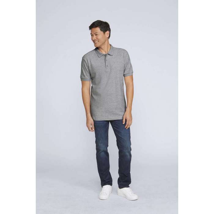 TRICOU POLO BARBATESC Gildan Premium Cotton® Double Pique GI85800, Promo Back to School, imprimat policormie ecuson fata inclus in pret*