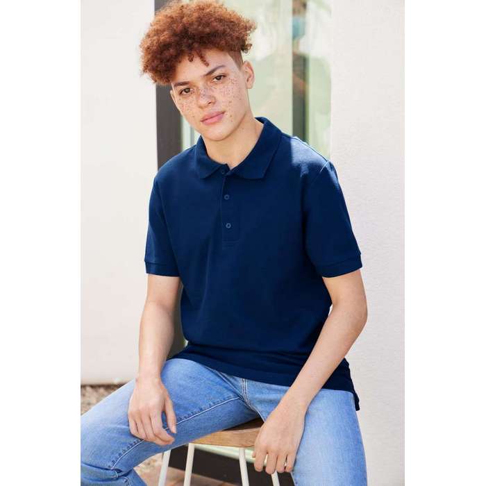 TRICOU POLO BARBATESC Gildan Premium Cotton® Double Pique GI85800, Promo Back to School, imprimat policormie ecuson fata inclus in pret*