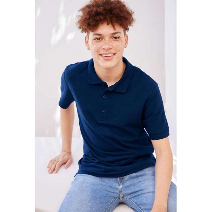TRICOU POLO BARBATESC Gildan Premium Cotton® Double Pique GI85800, Promo Back to School, imprimat policormie ecuson fata inclus in pret*