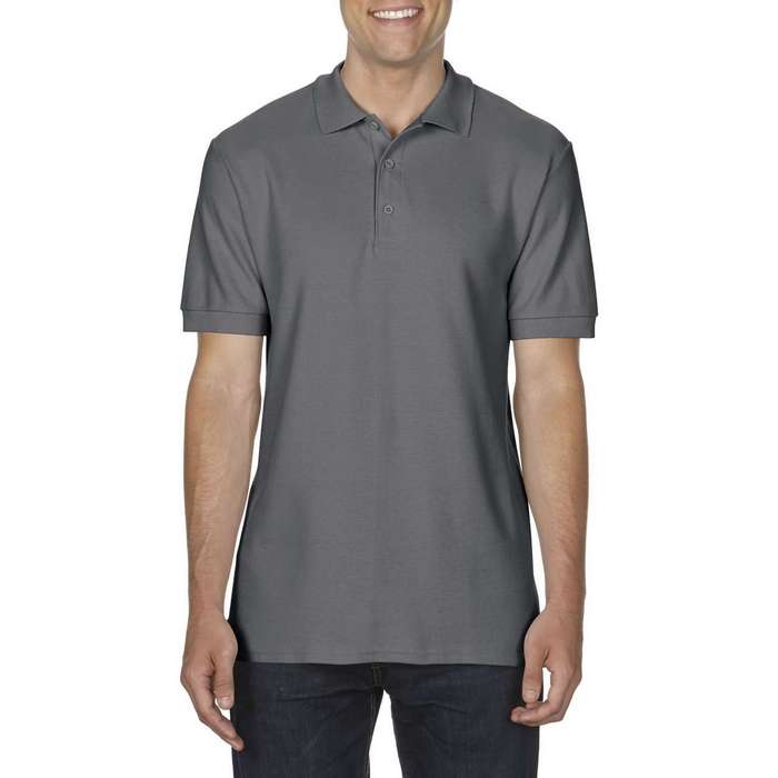 TRICOU POLO BARBATESC Gildan Premium Cotton® Double Pique GI85800, Promo Back to School, imprimat policormie ecuson fata inclus in pret*