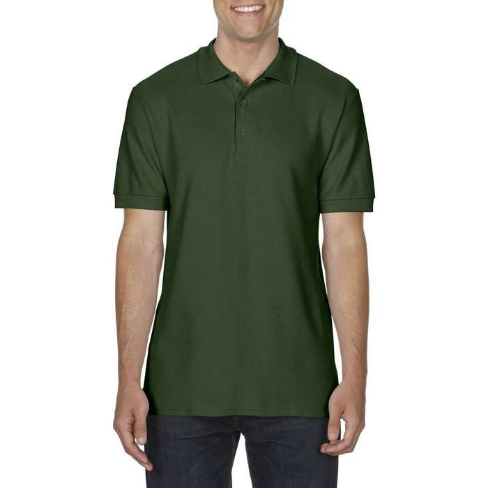 TRICOU POLO BARBATESC Gildan Premium Cotton® Double Pique GI85800, Promo Back to School, imprimat policormie ecuson fata inclus in pret*