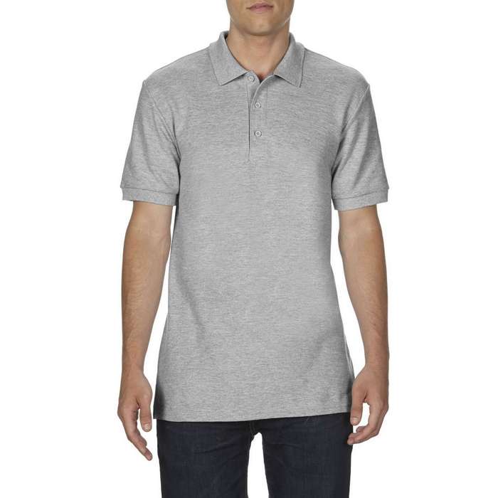 TRICOU POLO BARBATESC Gildan Premium Cotton® Double Pique GI85800, Promo Back to School, imprimat policormie ecuson fata inclus in pret*