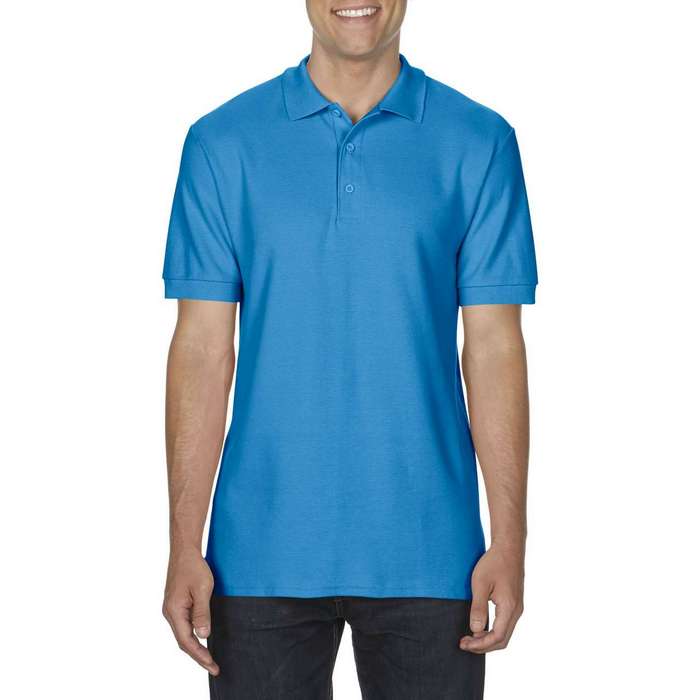 TRICOU POLO BARBATESC Gildan Premium Cotton® Double Pique GI85800, Promo Back to School, imprimat policormie ecuson fata inclus in pret*