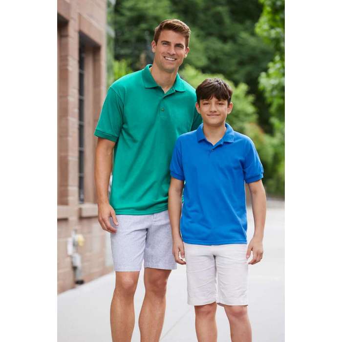 TRICOU POLO UNISEX Gildan Dryblend® GI8800, Promo Back to School, imprimat policormie ecuson fata inclus in pret*
