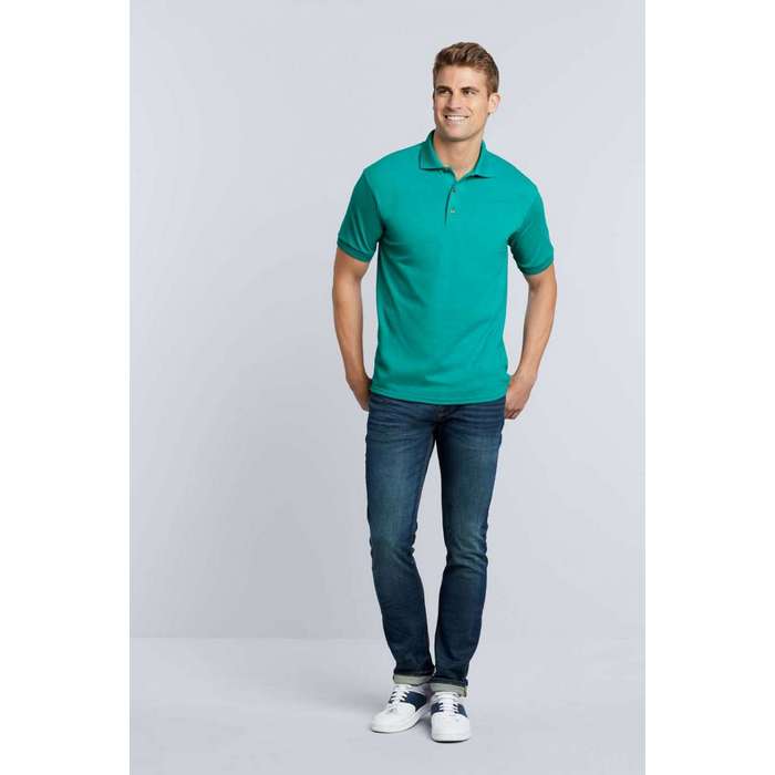 TRICOU POLO UNISEX Gildan Dryblend® GI8800, Promo Back to School, imprimat policormie ecuson fata inclus in pret*