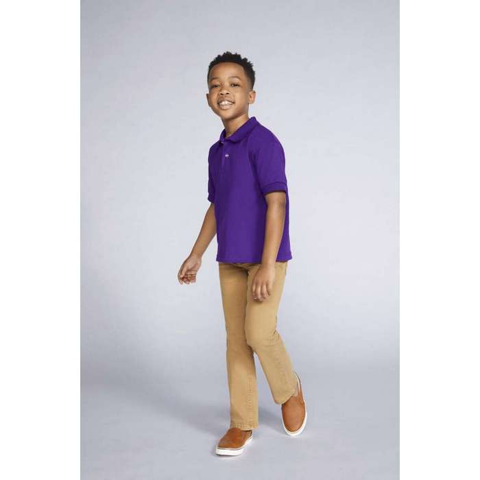 TRICOU POLO COPII Gildan Dryblend® GIB8800, Promo Back to School, imprimat policormie ecuson fata inclus in pret*