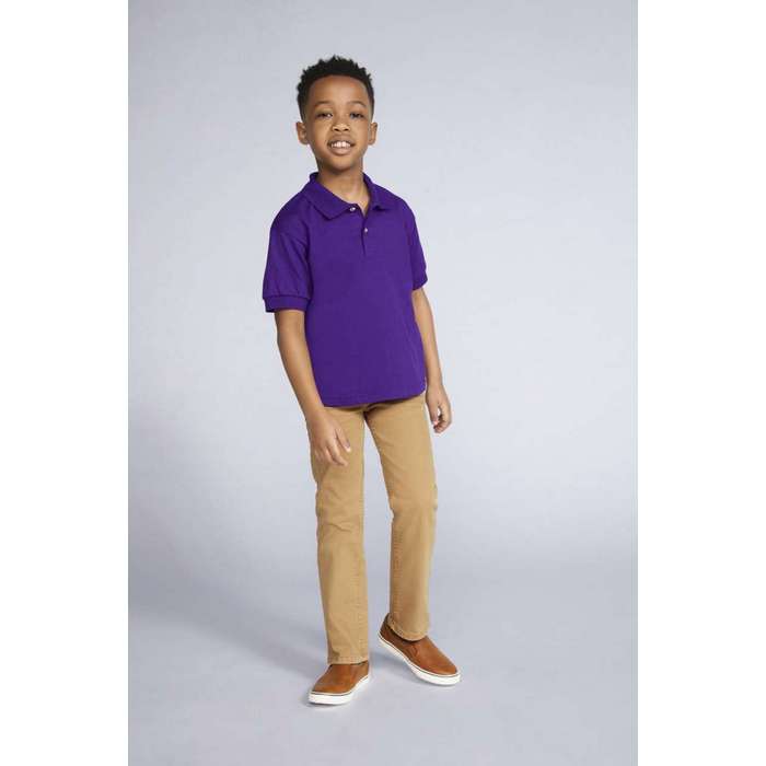 TRICOU POLO COPII Gildan Dryblend® GIB8800, Promo Back to School, imprimat policormie ecuson fata inclus in pret*