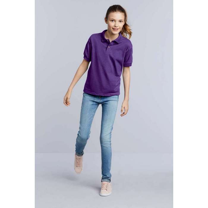 TRICOU POLO COPII Gildan Dryblend® GIB8800, Promo Back to School, imprimat policormie ecuson fata inclus in pret*