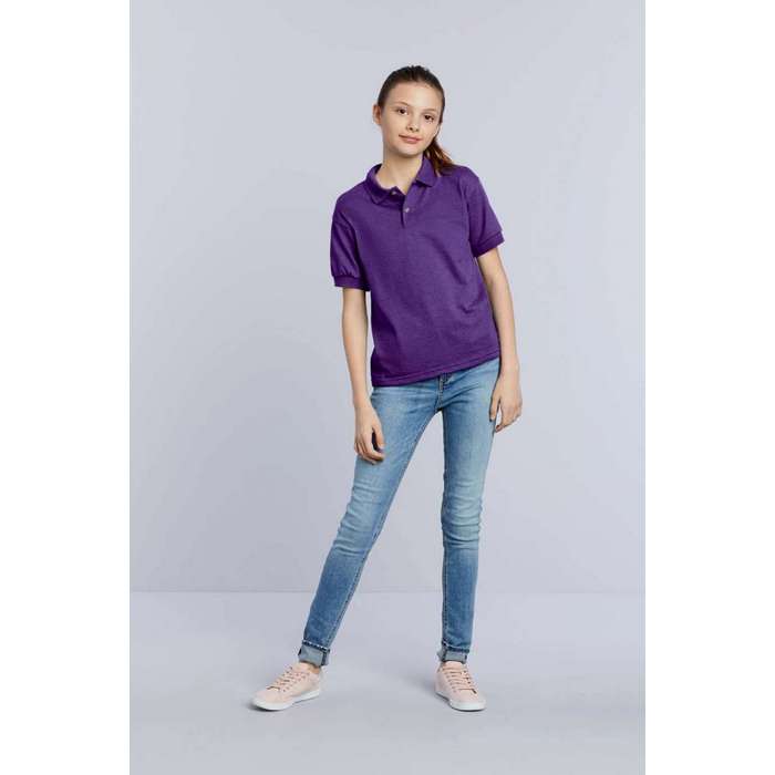 TRICOU POLO COPII Gildan Dryblend® GIB8800, Promo Back to School, imprimat policormie ecuson fata inclus in pret*