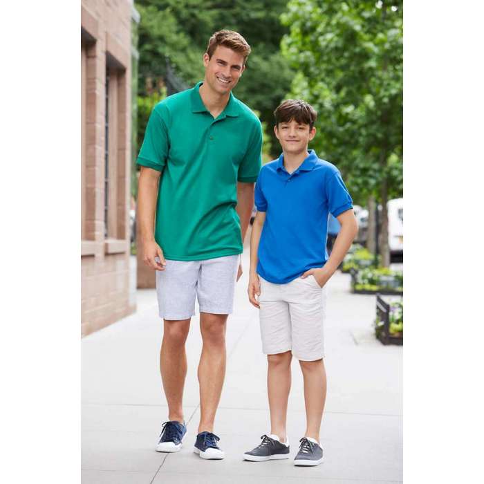 TRICOU POLO COPII Gildan Dryblend® GIB8800, Promo Back to School, imprimat policormie ecuson fata inclus in pret*