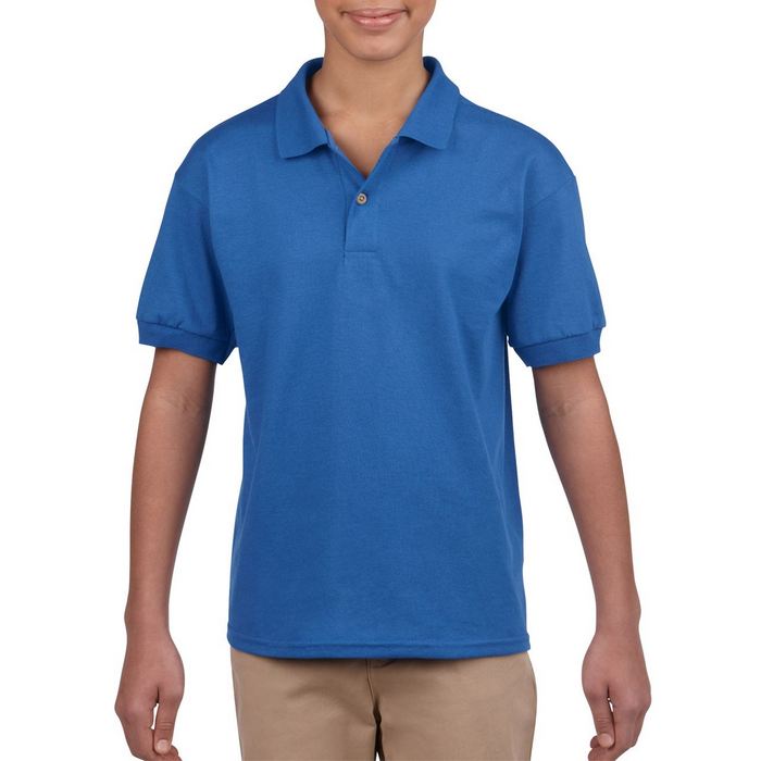 TRICOU POLO COPII Gildan Dryblend® GIB8800, Promo Back to School, imprimat policormie ecuson fata inclus in pret*