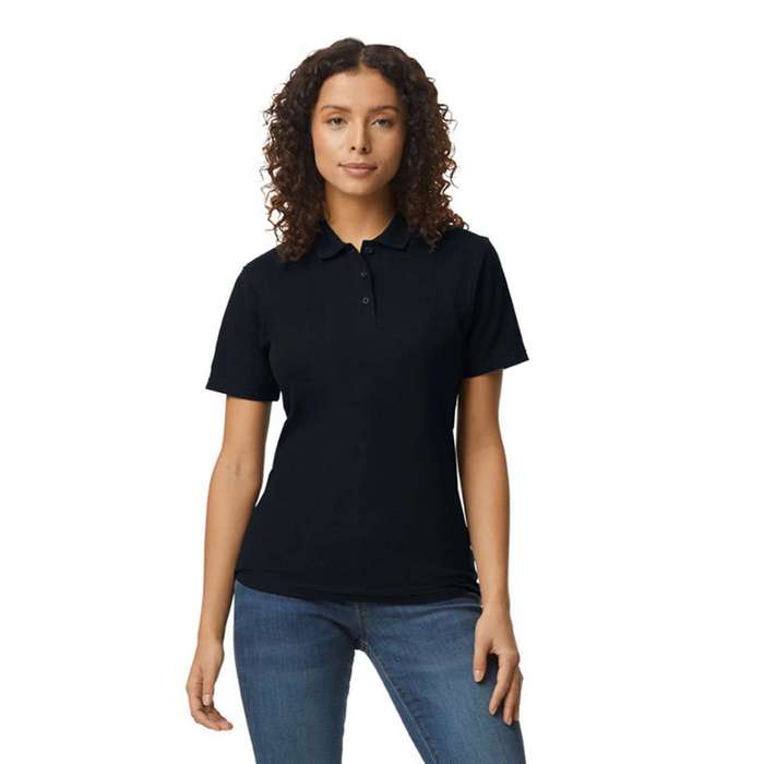 TRICOU POLO DAMA Gildan Softstyle® Double Pique GIL64800-B3, Promo Back to School, imprimat policormie ecuson fata inclus in pret*