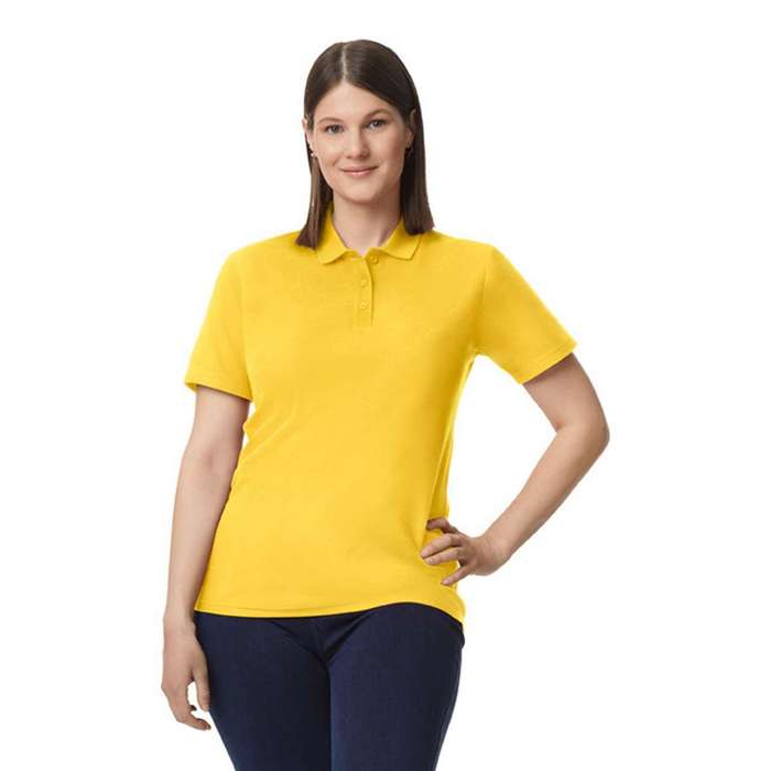 TRICOU POLO DAMA Gildan Softstyle® Double Pique GIL64800-B3, Promo Back to School, imprimat policormie ecuson fata inclus in pret*