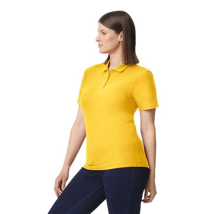 TRICOU POLO DAMA Gildan Softstyle® Double Pique GIL64800-B3, Promo Back to School, imprimat policormie ecuson fata inclus in pret*
