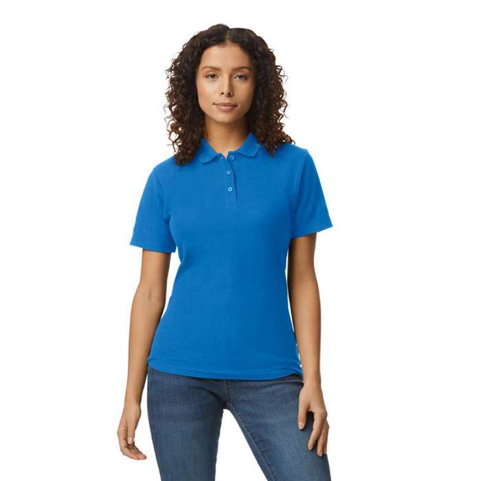 TRICOU POLO DAMA Gildan Softstyle® Double Pique GIL64800-B3, Promo Back to School, imprimat policormie ecuson fata inclus in pret*