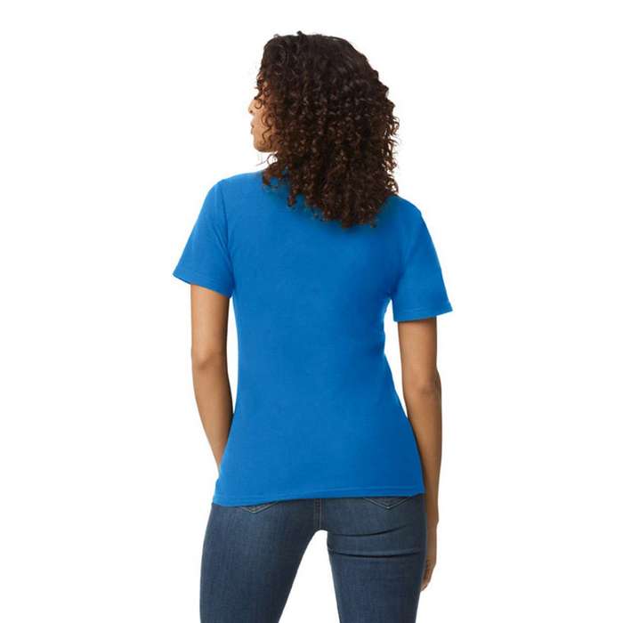 TRICOU POLO DAMA Gildan Softstyle® Double Pique GIL64800-B3, Promo Back to School, imprimat policormie ecuson fata inclus in pret*