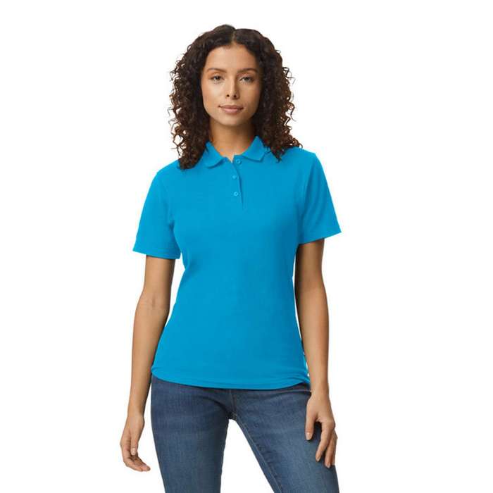 TRICOU POLO DAMA Gildan Softstyle® Double Pique GIL64800-B3, Promo Back to School, imprimat policormie ecuson fata inclus in pret*
