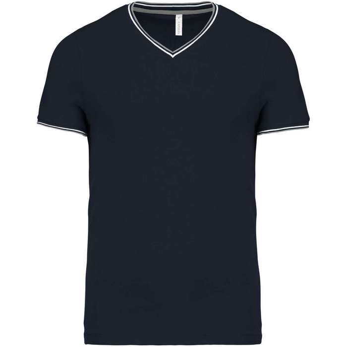 TRICOU BARBATESC Kariban Pique Knit V-neck KA374