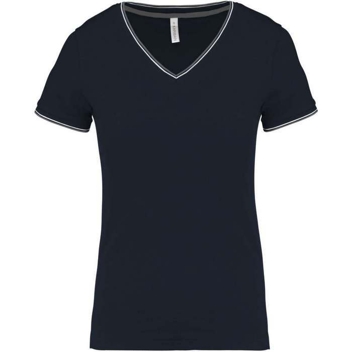 TRICOU DAMA Kariban Pique Knit V-neck KA394