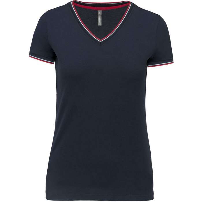 TRICOU DAMA Kariban Pique Knit V-neck KA394