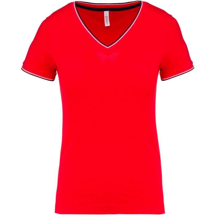 TRICOU DAMA Kariban Pique Knit V-neck KA394