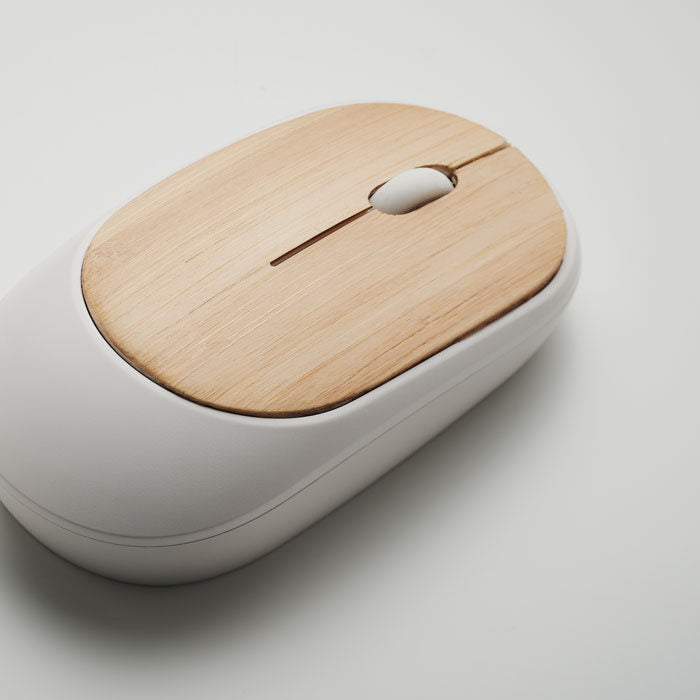 Mouse wireless din bambus "Curvy Bam"