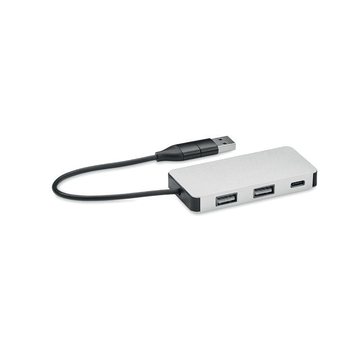 Hub USB cu 3 porturi + cablu "Hub-C"