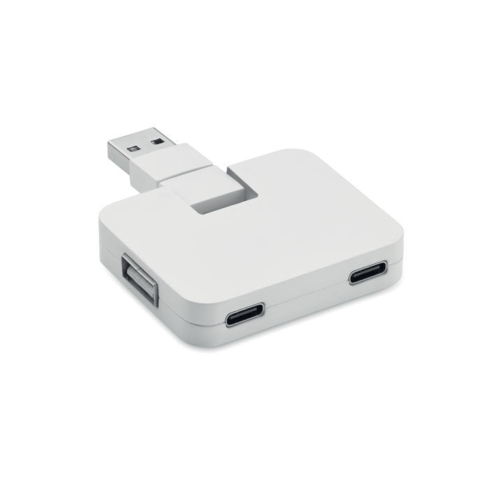 Hub USB cu 4 porturi + cablu 20 cm "Square-C"