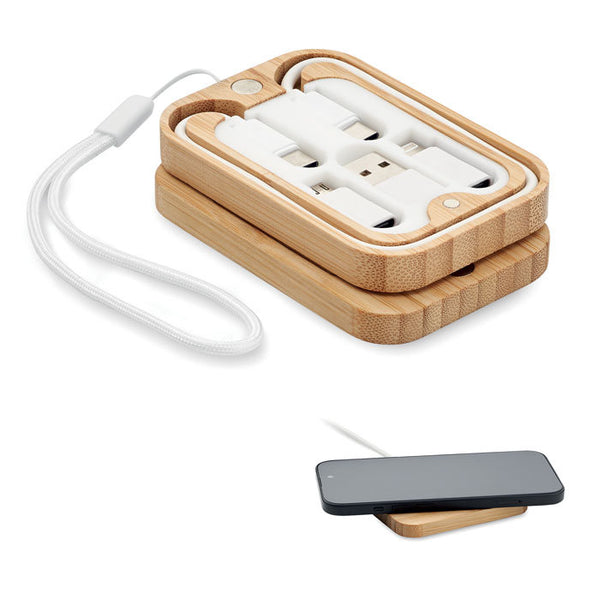 Incarcator wireless din bambus 15w "Chargoo"