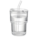 Pahar sticla cu pai 400 ml "Sip"