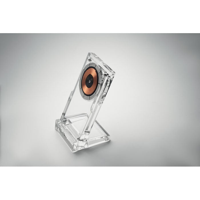 Suport telefon cu incarcator wireless 15W acril "Cryl"