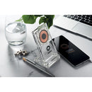 Suport telefon cu incarcator wireless 15W acril "Cryl"